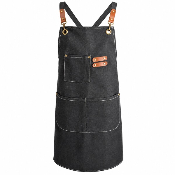 Delantal Gastronómico Unisex Jean Cocina Barbería Asado Chef IMBACK Color Negro Delantal Gastronómico Unisex Jean Cocina Barbería Asado Chef IMBACK Color Negro