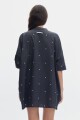 Camisola Vice Print Dots Black