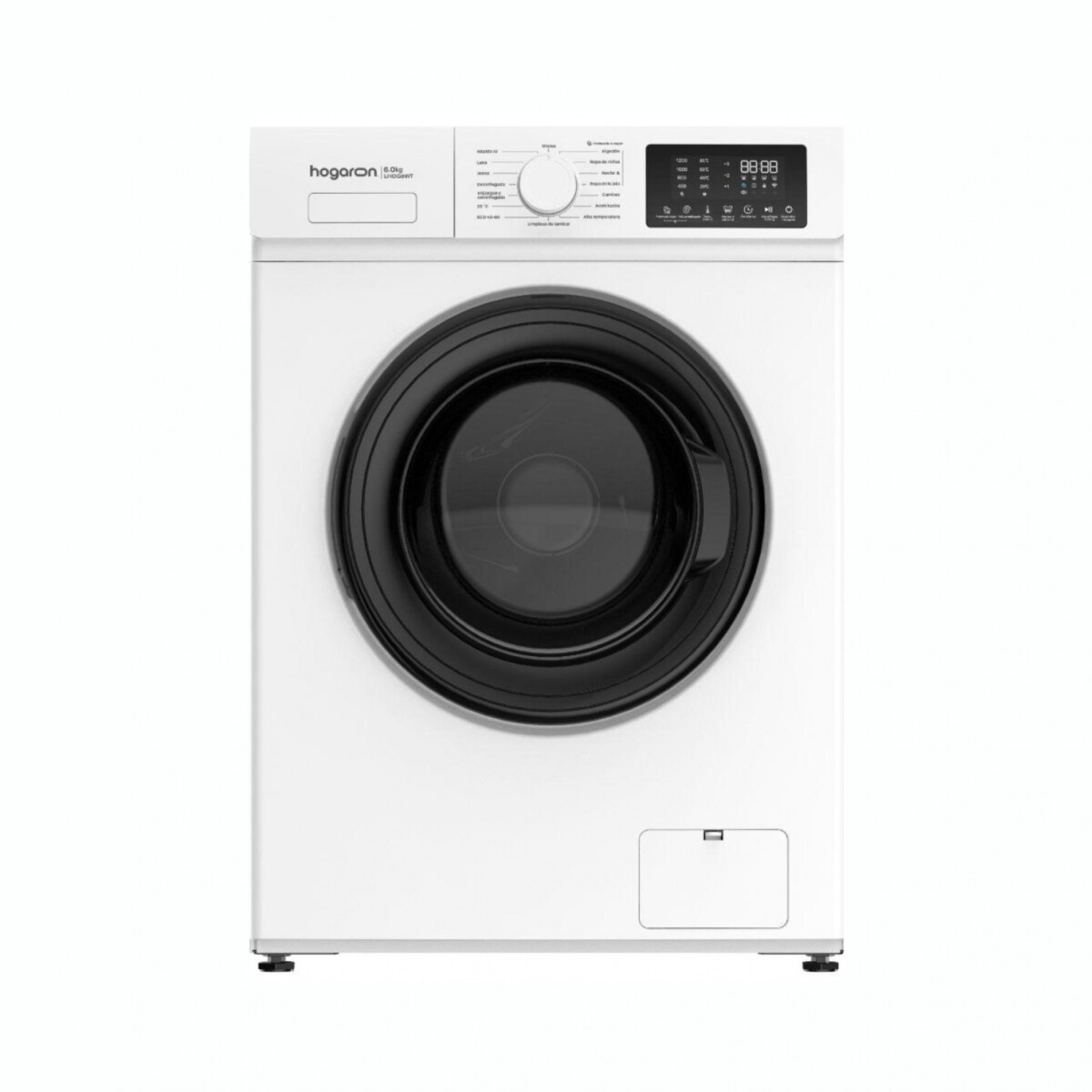 Lavarropas HOGARON LHOG6T 1900W Carga Frontal Capacidad 6Kg 16 Programas De Lavado - White 
