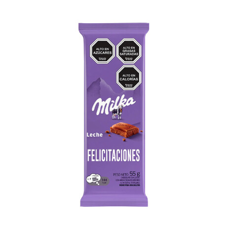 Chocolate MILKA 55 Grs Tableta Unidad Leche