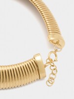 Collar Tubular Con Rayas dorado