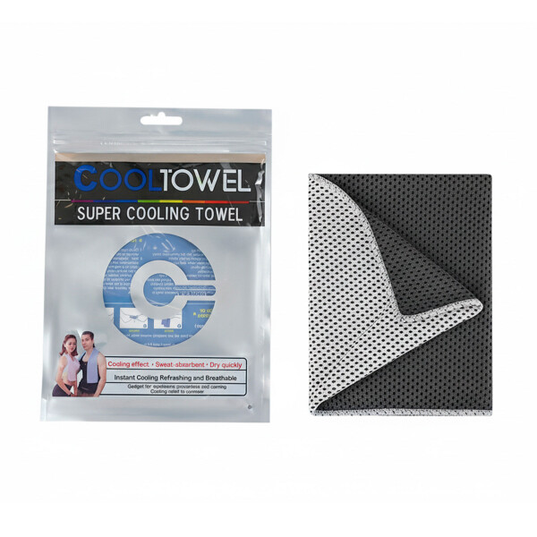 Toalla Deportiva Enfriadora Instantánea Microfibra 90×30cm Color Gris