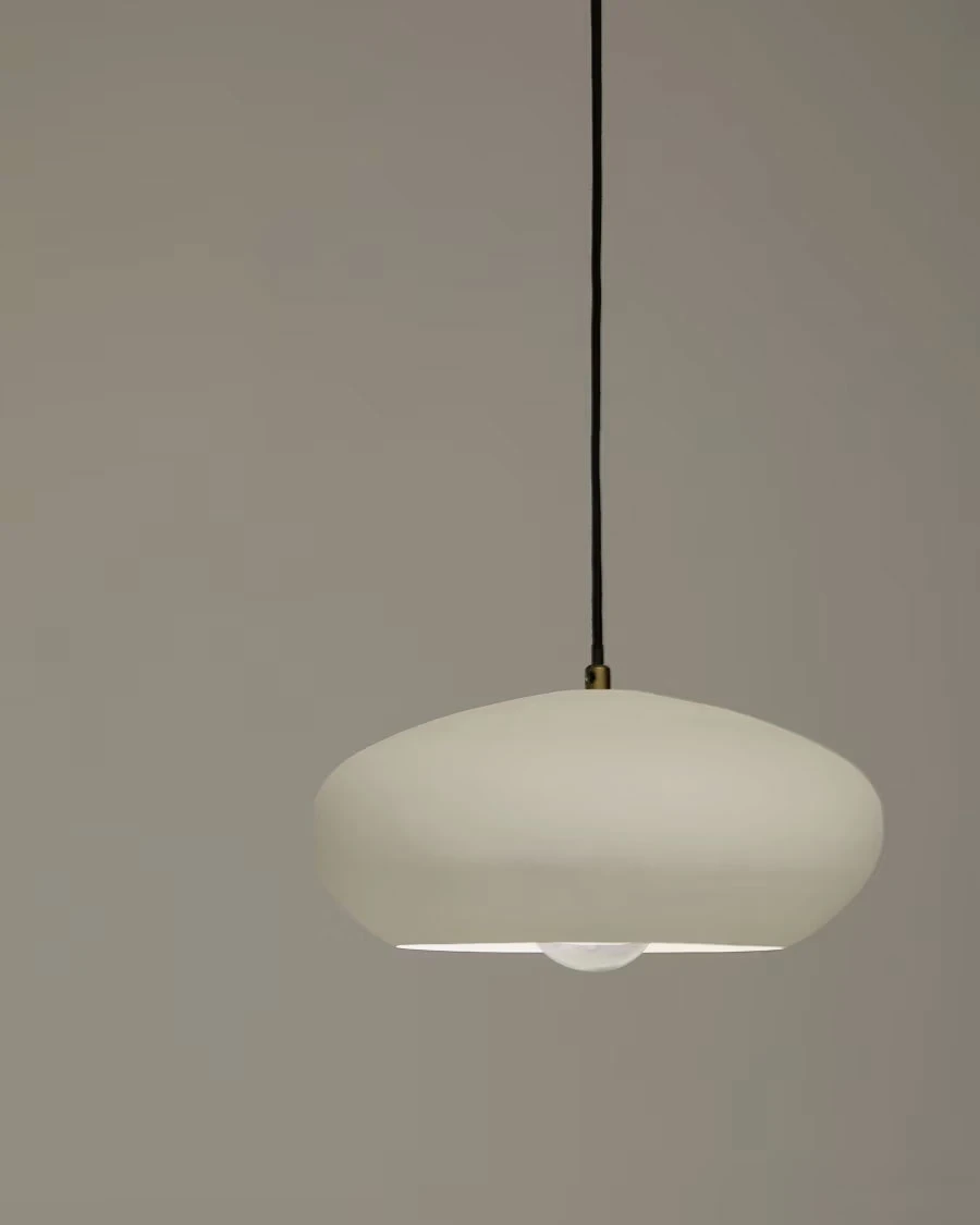 Lámpara de techo Inda de metal con acabado blanco Ø 30 cm