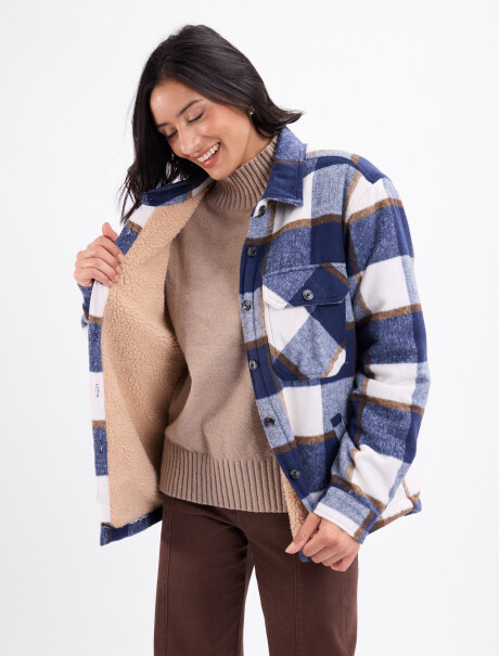 Sobrecamisa sherpa azul