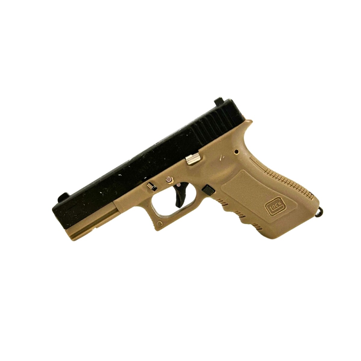 Llavero mini pistola Glock 17 6 balas - Caqui 