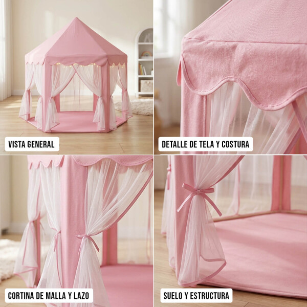Carpa Casita Infantil Tipi Casa Para Niños Plegable Castillo Con Cortinas Imback Color Rosa Carpa Casita Infantil Tipi Casa Para Niños Plegable Castillo Con Cortinas Imback Color Rosa