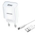 Cargador De Pared Usams USB Tipo-C 2,1A Con Cable Calidad Cargador De Pared Usams USB Tipo-C 2,1A Con Cable Calidad