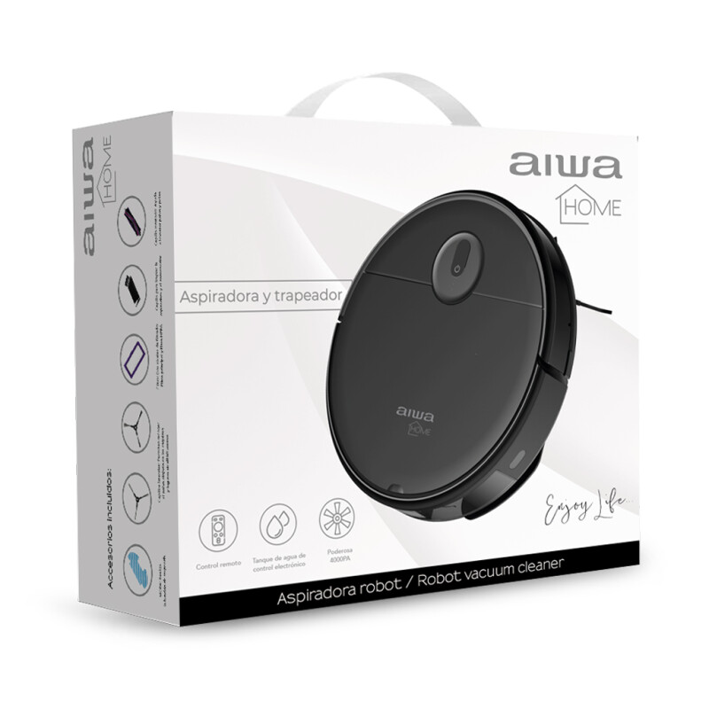 Aspiradora Robot y Trapeadora Automática AIWA 4000Pa con Filtro HEPA | AW-AMI5 Aspiradora Robot y Trapeadora Automática AIWA 4000Pa con Filtro HEPA | AW-AMI5