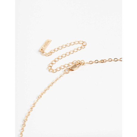 Collar Corto De Corazones Bañado En Oro Dorado