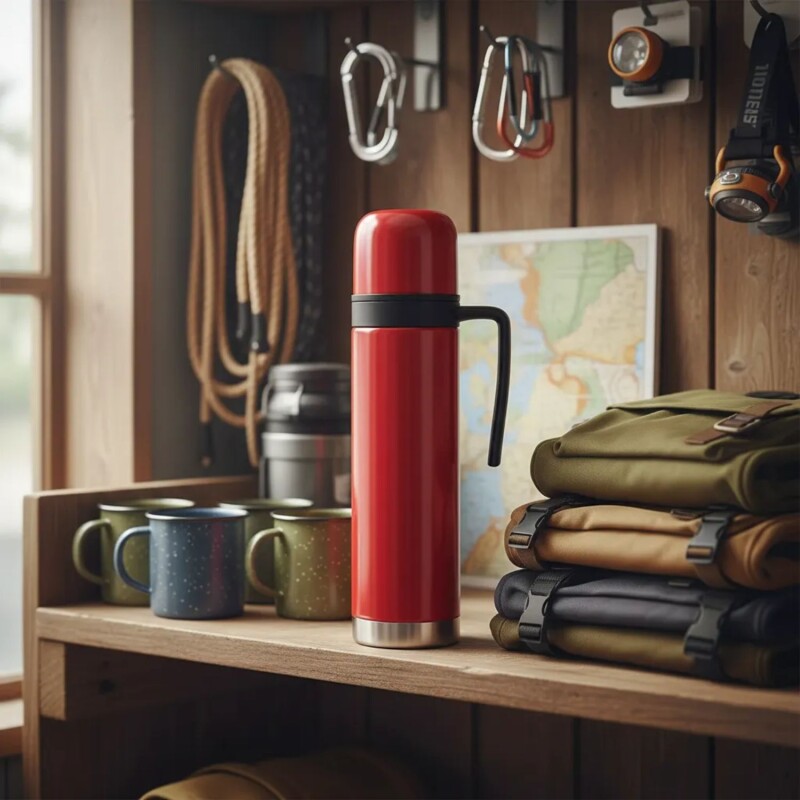 Termo en acero inoxidable de 750 ml Rojo