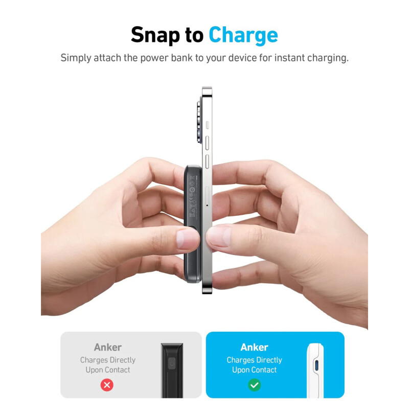 Cargador Magnetico MagSafe PowerBank Anker 5K Cargador Magnetico MagSafe PowerBank Anker 5K