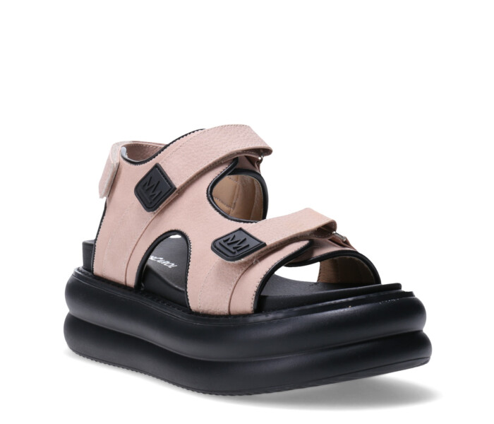 Sandalia de Mujer Miss Carol MANAROLA con tiras con velcro Nude