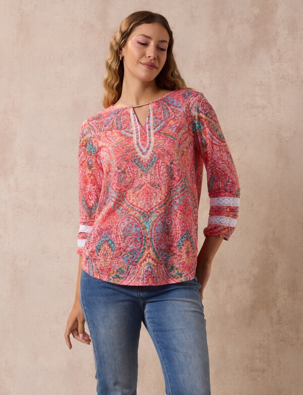 Blusa Printed ROJO/MULTI