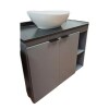 Mueble de baño suspendido Aster Gris 80 cm mesada granito sin bacha Mueble De Baño Suspendido Aster Gris 80 Cm Mesada Granito Sin Bacha