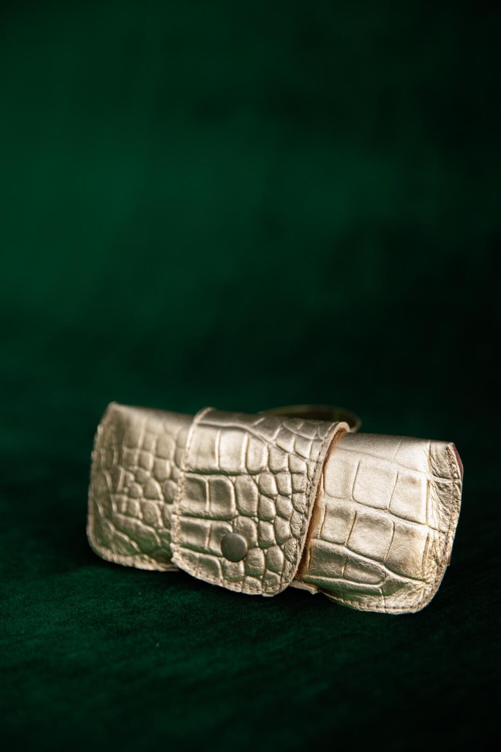 Estuche Lentes Crocco Dorado