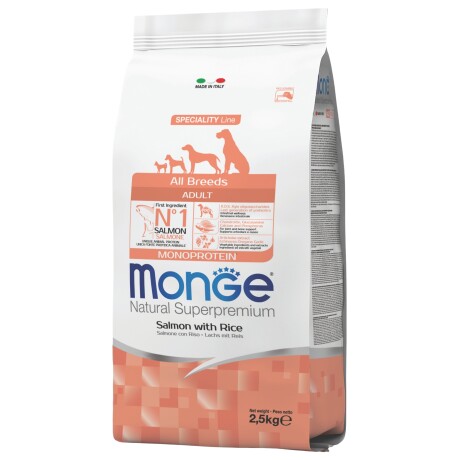 MONGE PERRO ADULT SALMON & RICE 2.5KG Monge Perro Adult Salmon & Rice 2.5kg