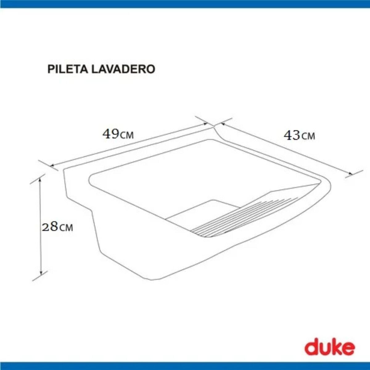 PILETA LAVAR 15LT DUKE Pileta Lavar 15lt Duke