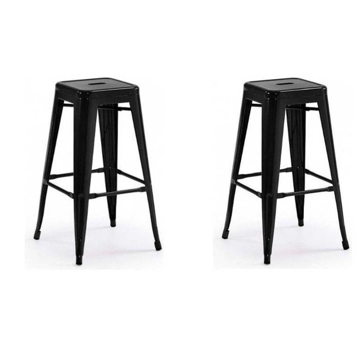 Taburete Tolix Pack 2 unidades Vintage Colores Hogar Pub - Negro 