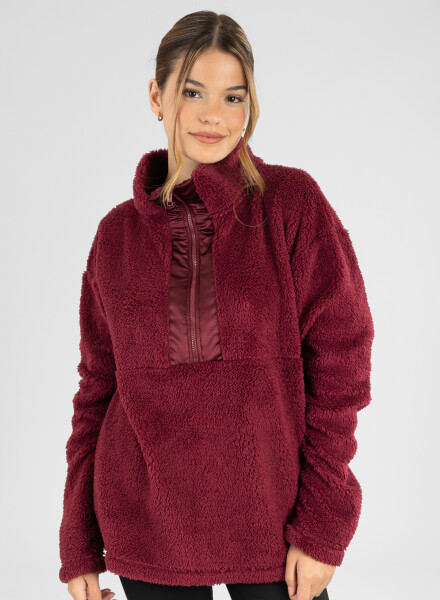Sweater sherpa Bordeaux