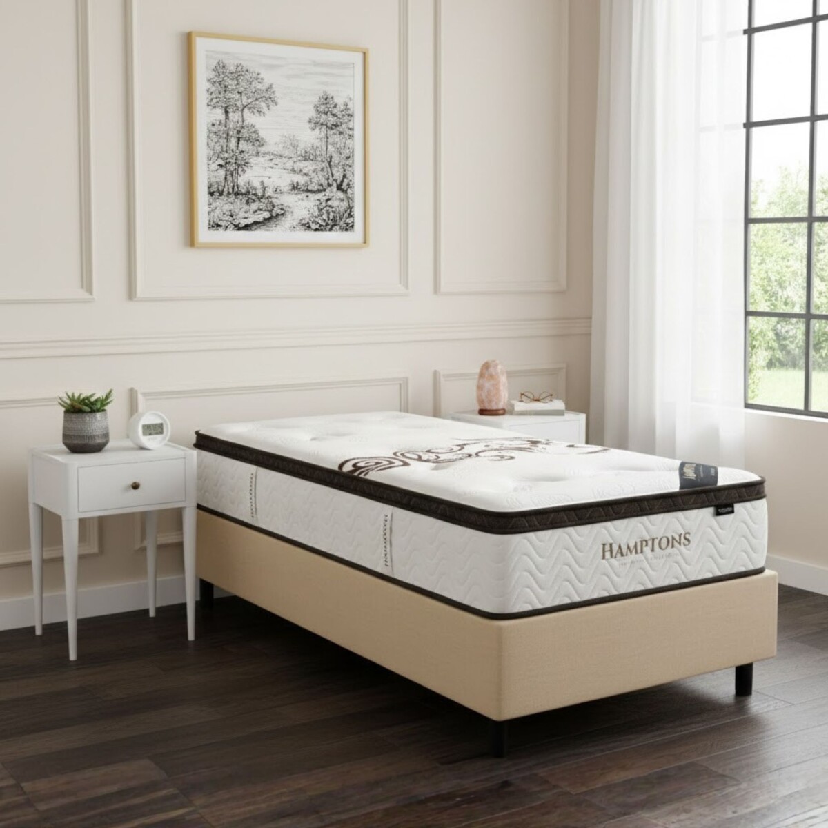Sommier 1 Plaza THM Palladium 80X185 - Beige 