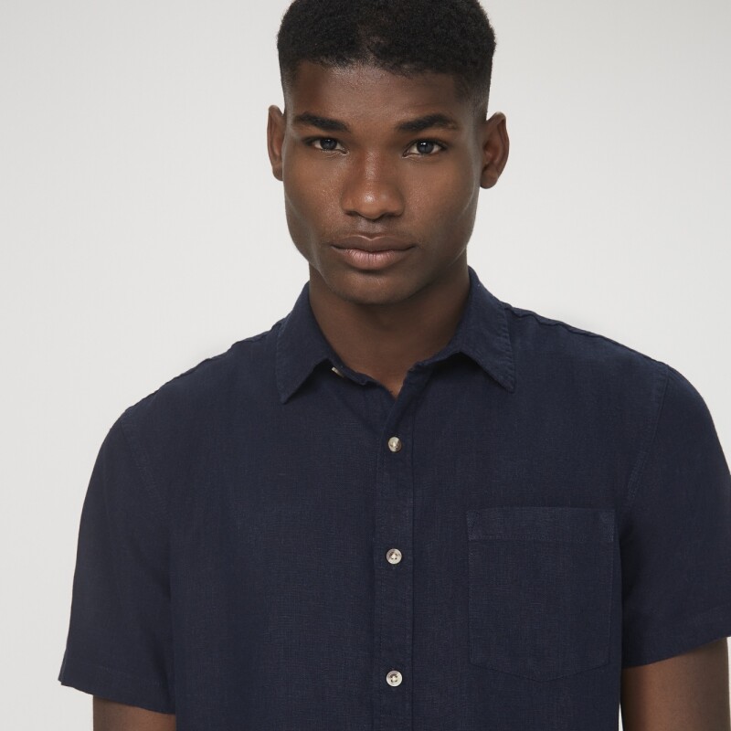 CAMISA MASC AZUL ESCURO