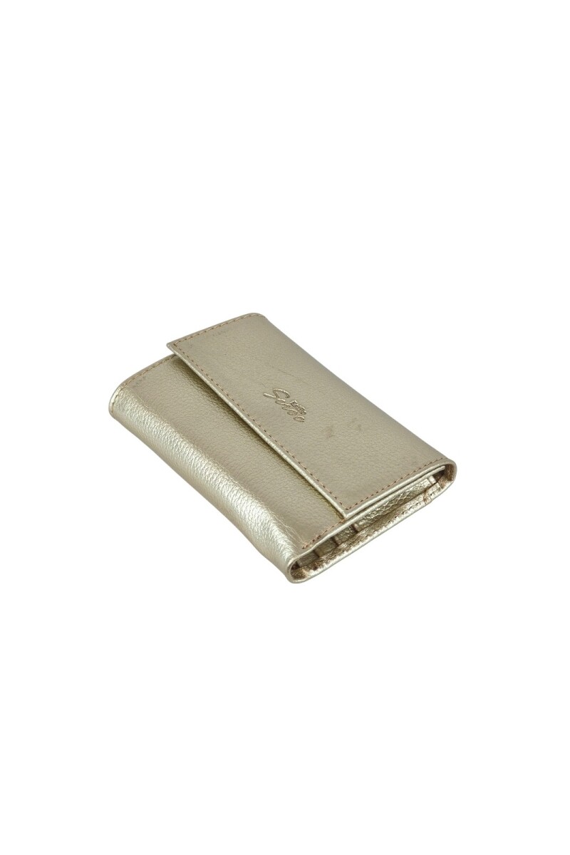 Billetera corta de mujer Plateado