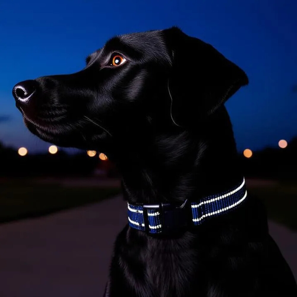 Collar Para Mascotas Talle L Refractario AZUL