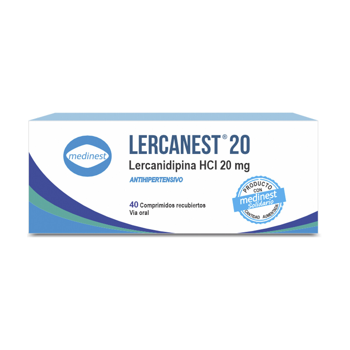 LERCANEST 20 MG. CJ X 40 COMP. REC. 
