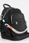 Mochila - bandolera grande con correa cordon negro