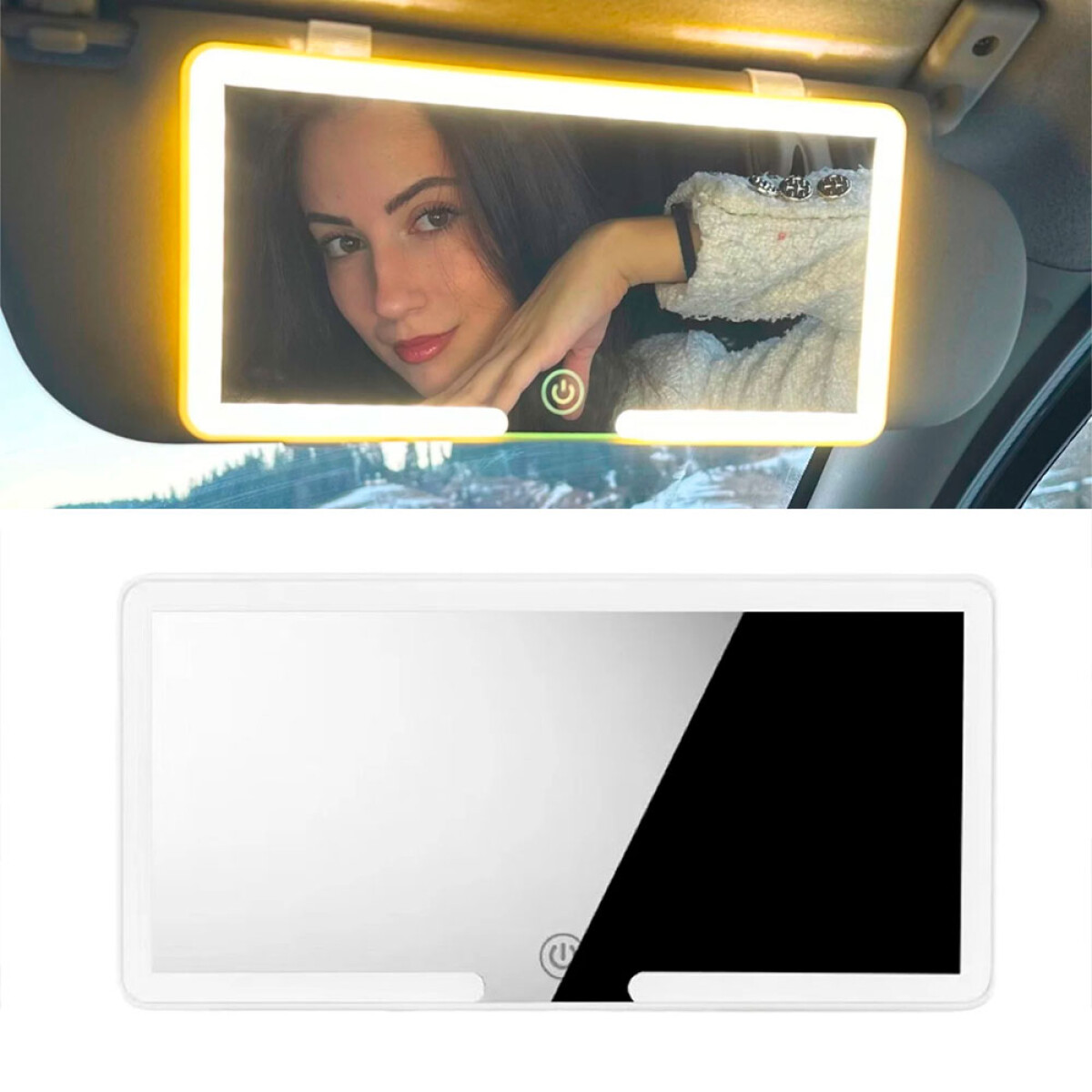 ACCESORIO INTERIOR - ESPEJO PARASOL ACOMPA ÑANTE C/LED - 