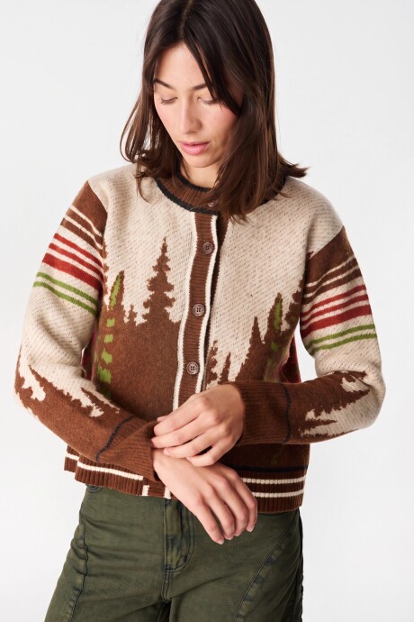 Cardigan Pinos Marron
