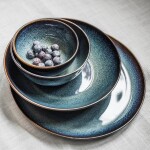 PLATO DE MESA CERAMICA D25CM ORGANIC AZUL PLATO DE MESA CERAMICA D25CM ORGANIC AZUL
