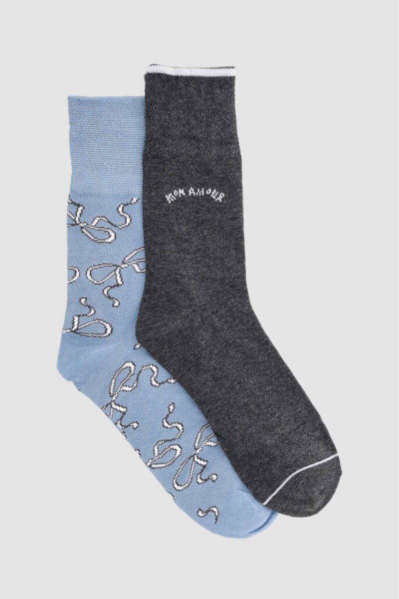 Media sujeción suave pack 2 (lisa + diseño) - Variante 32 