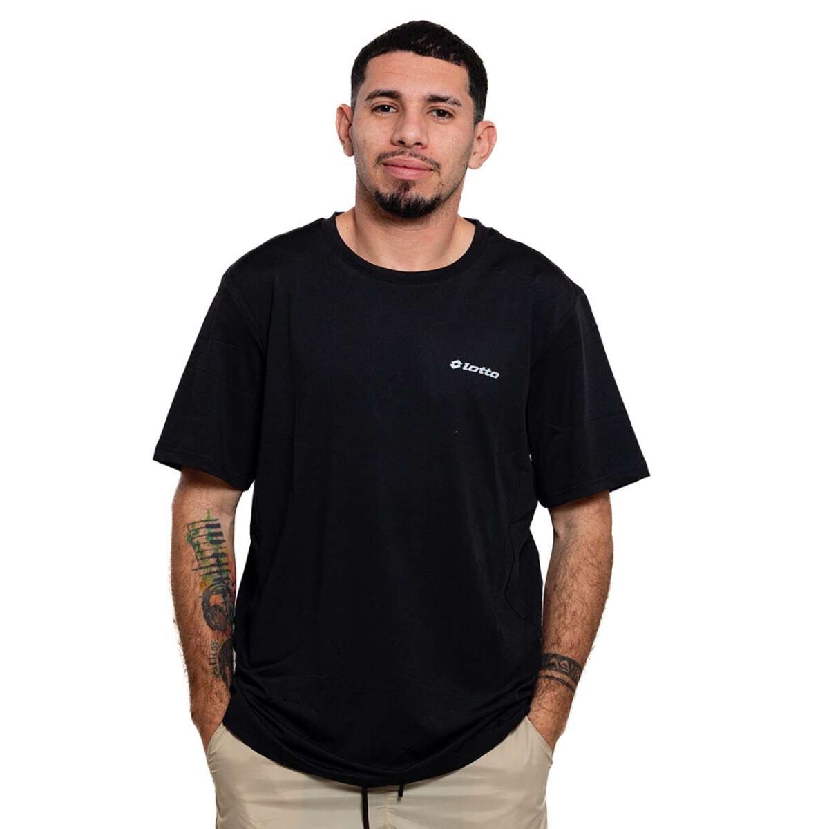 Lotto Remera Manga Corta De Hombre Senso - Negro 
