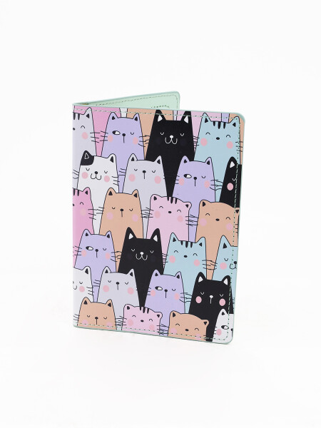 PORTAPASAPORTE CATS MULTICOLOR