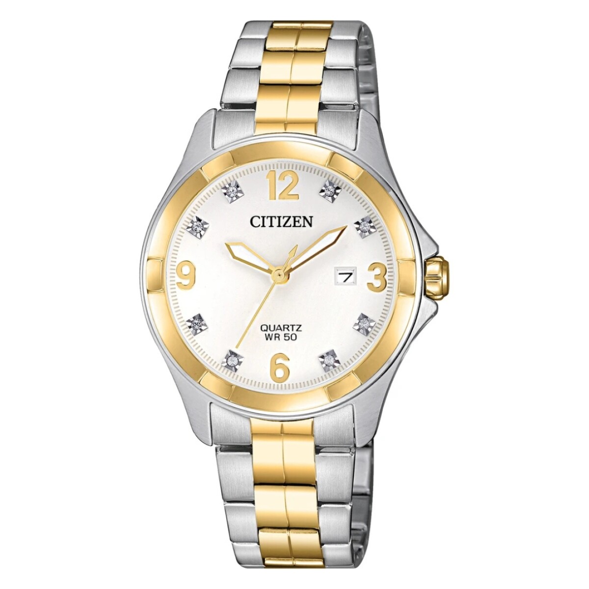 Reloj Citizen EU6084-57A para dama con correa de acero - Dorado 