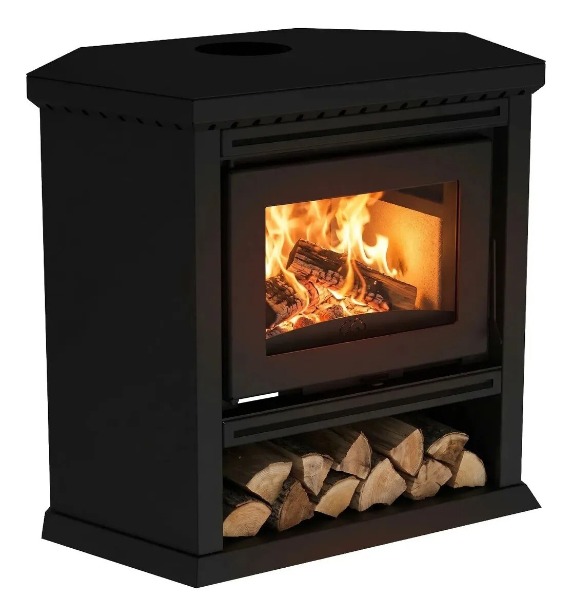 Calefactor Esquinero a Leña 110 m² Metávila 830EXP | Doble Combustión 