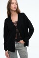 CARDIGAN BROCHE Negro
