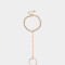 Pulseras Flexibles Pulsera Flexible Con Anillo Unido - Dorado