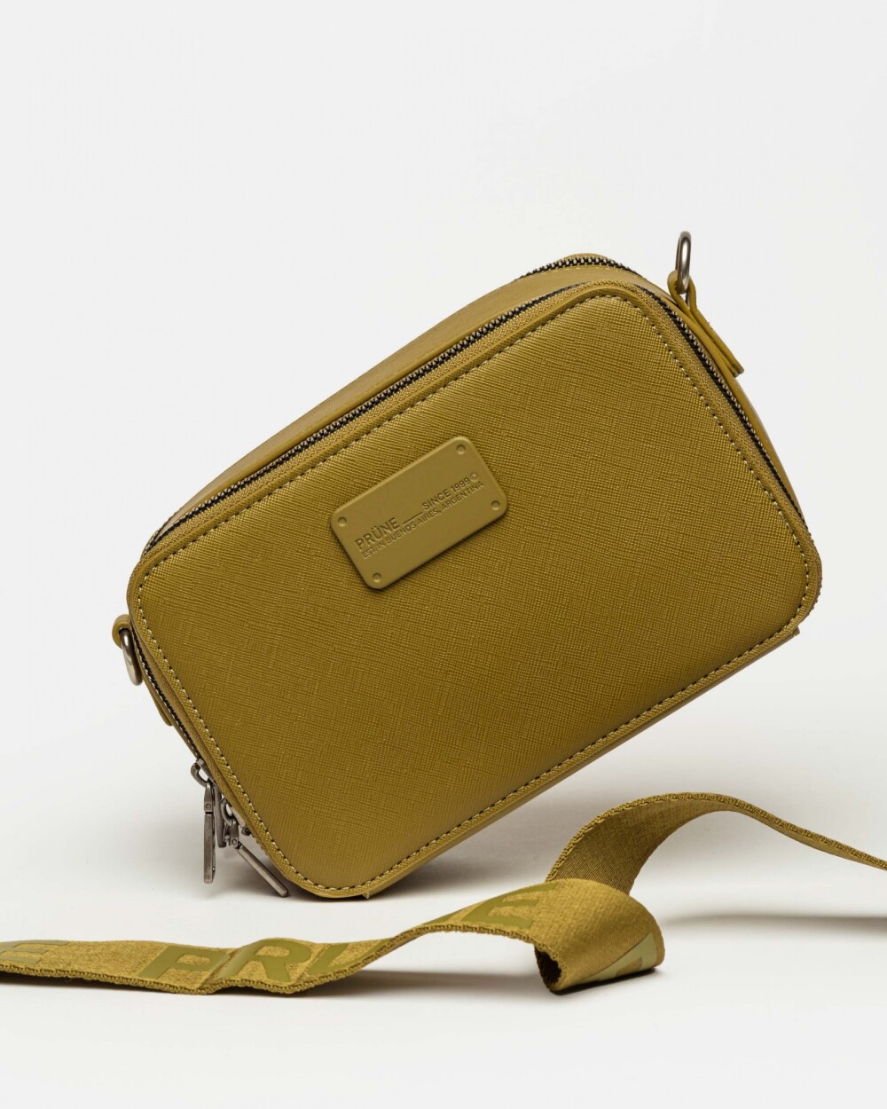 Bandolera New Penny en efecto cuero zaffiano Verde