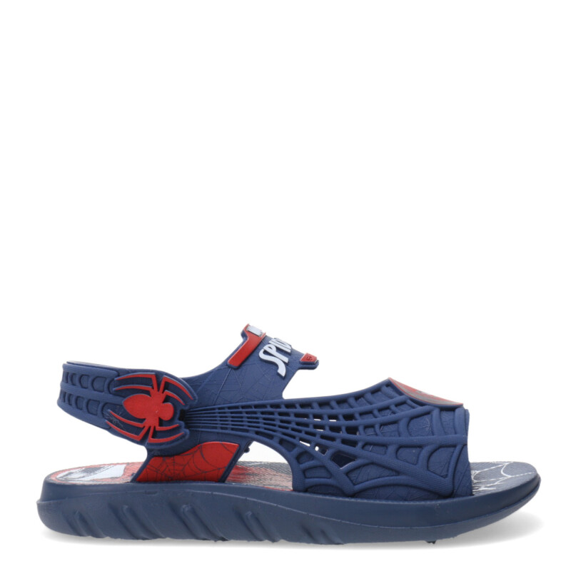 Sandalias Infantiles Disney Araña Velcro Azul - Rojo - Blanco