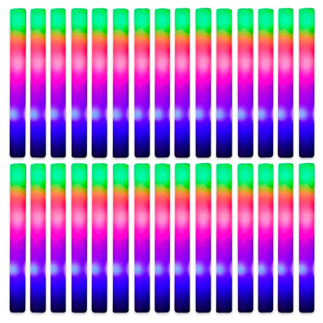Set Cotillón Barra Luminosa Tubo Led Espuma X30 Multicolor Set Cotillón Barra Luminosa Tubo Led Espuma X30 Multicolor
