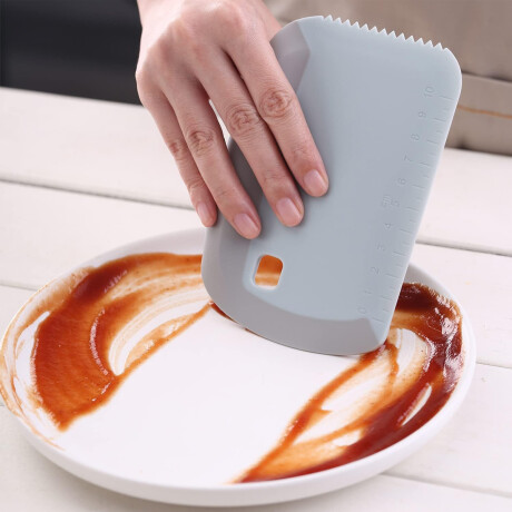 Cortador Espátula Corta Masa Pizza Pastas Repostería Cocina Gris