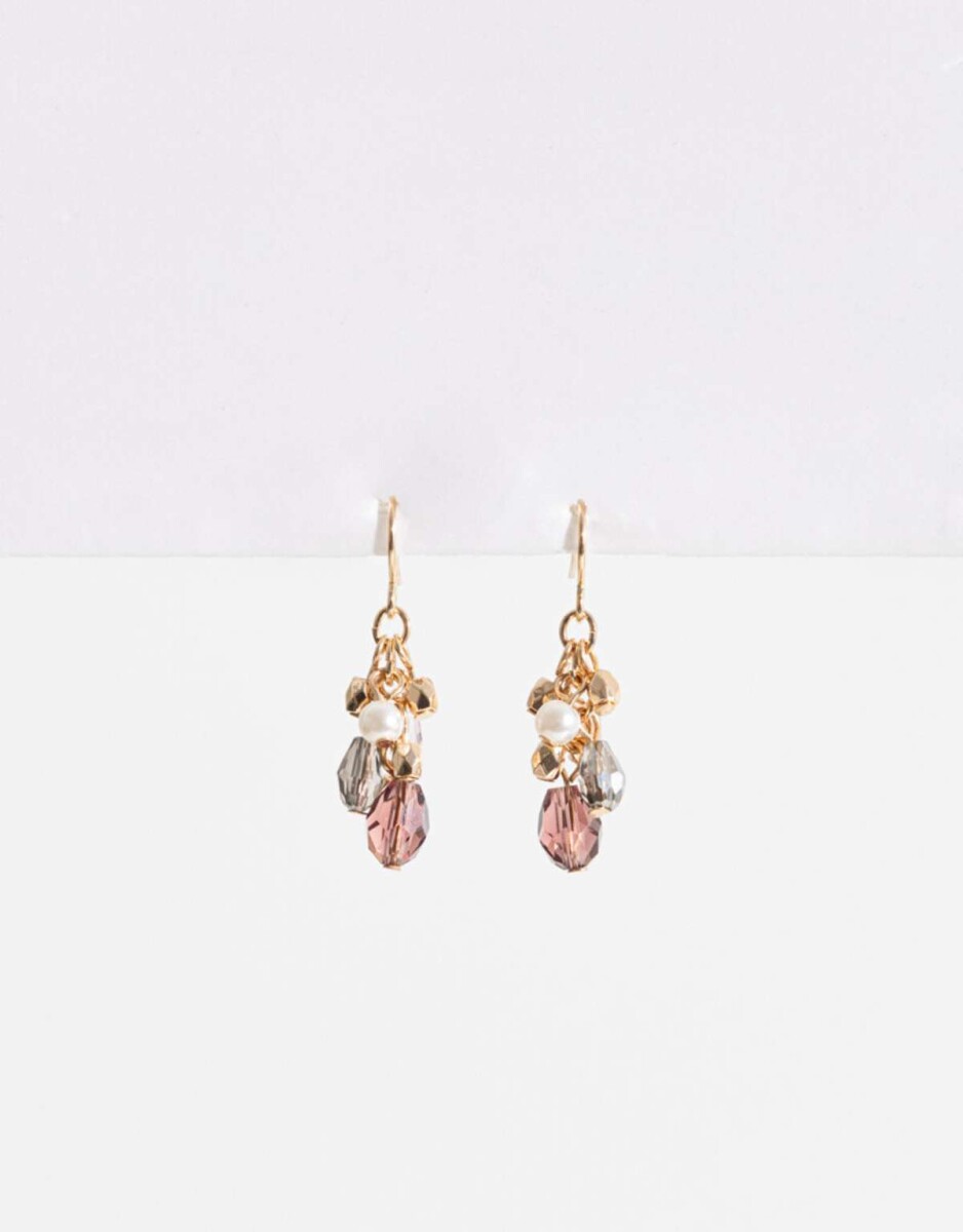 Aros Con Beads - Dorado 