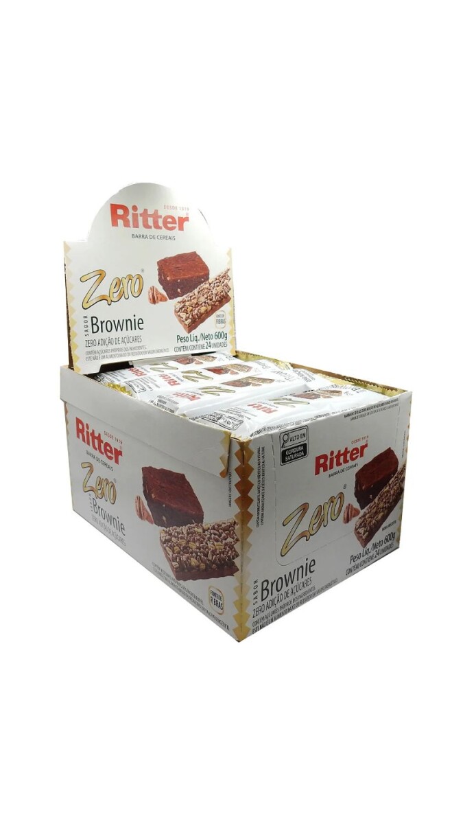 CEREAL BARRITA RITTER ZERO BROWNIE 25GRS DISPLAY X24 
