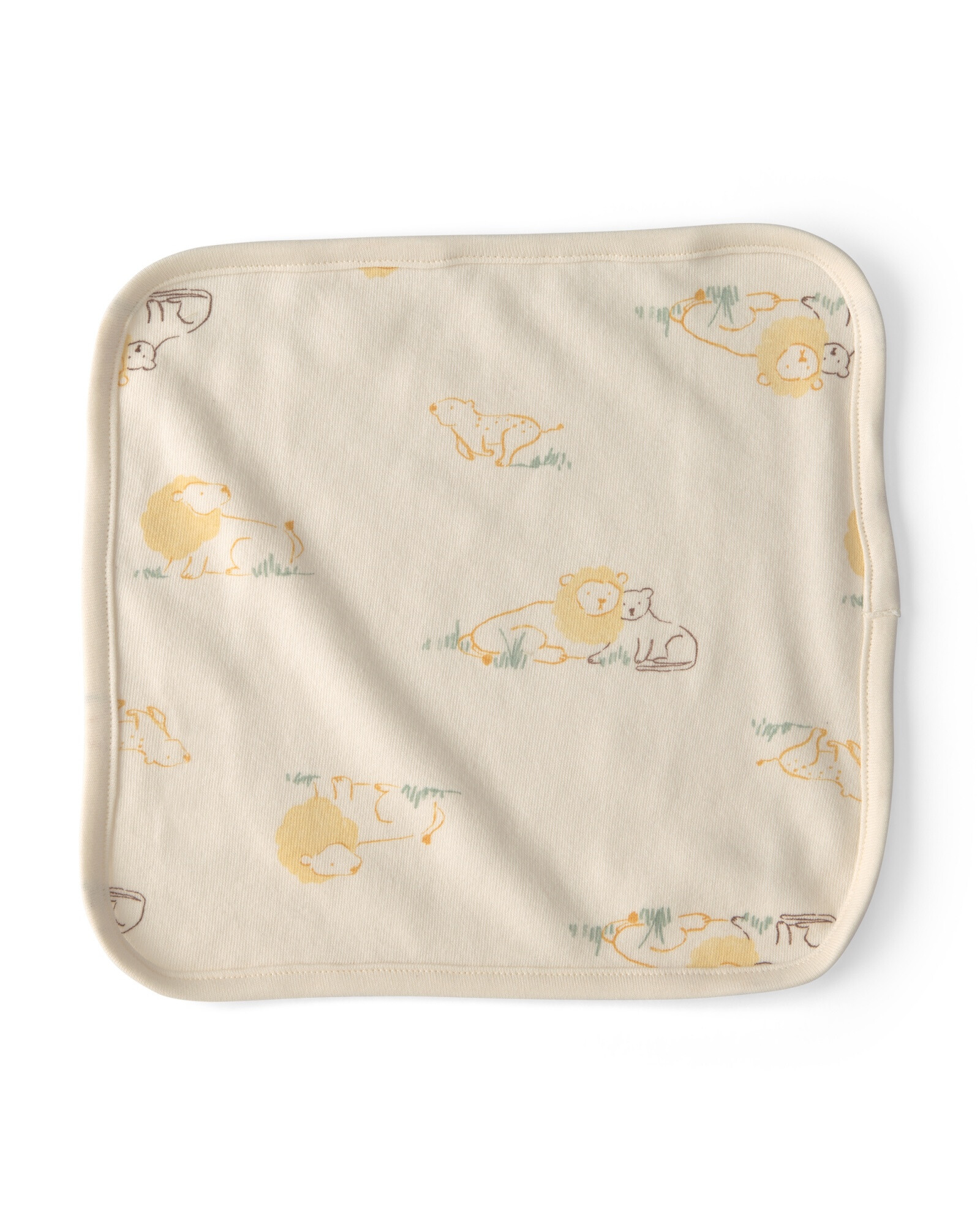 Pack seis paños de aseo, beige, diseño leones Sin color
