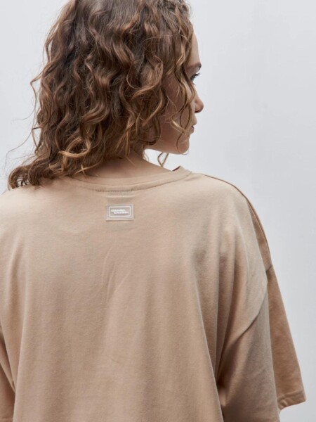 T-SHIRT D.CASSIN MECA M.C FLOR BEIGE