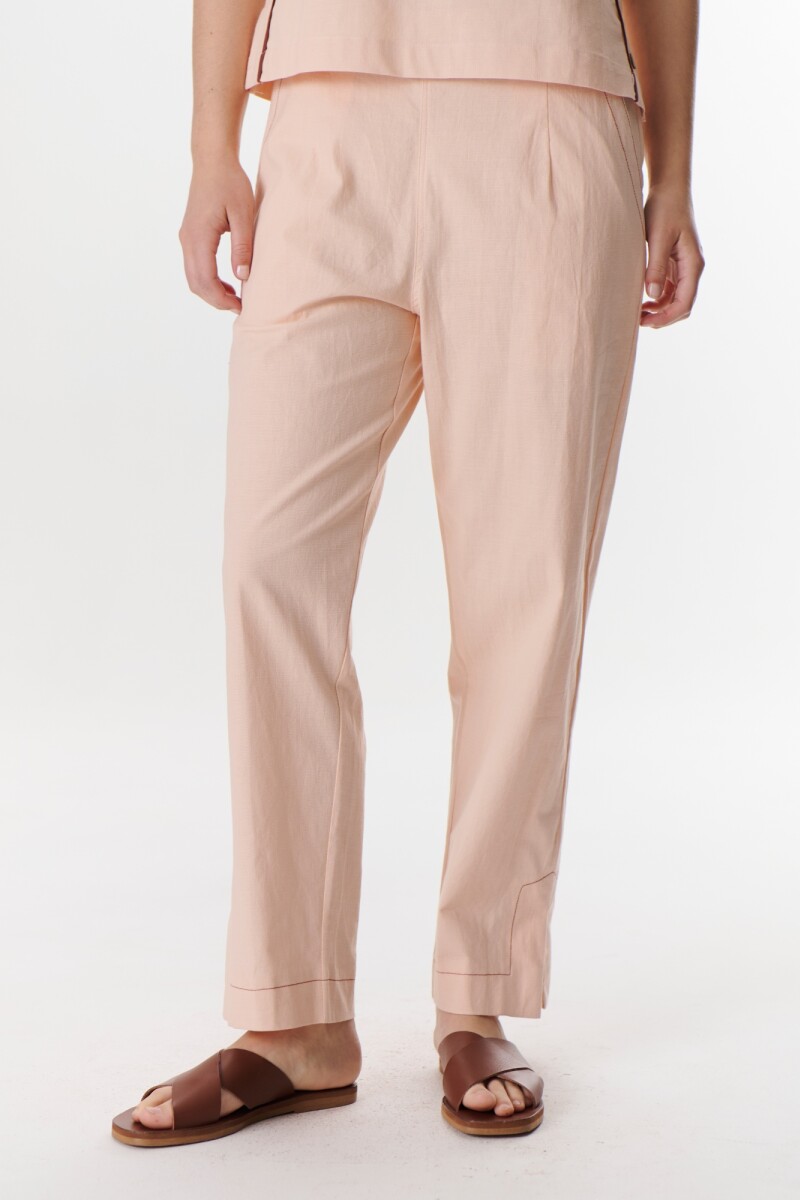 PANTALON LINO STRECH ROSA