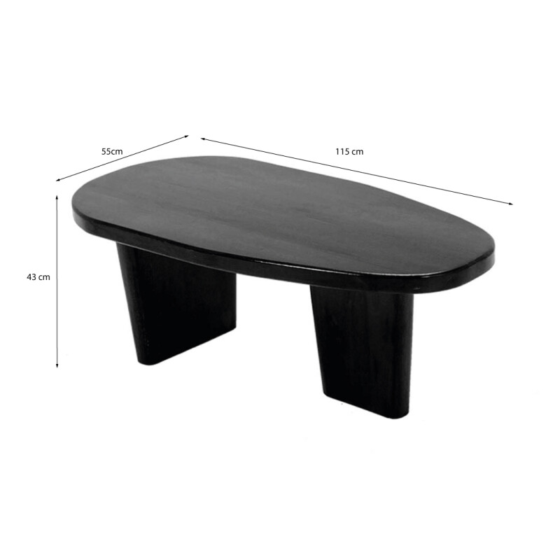 Mesa de centro Milo Negra