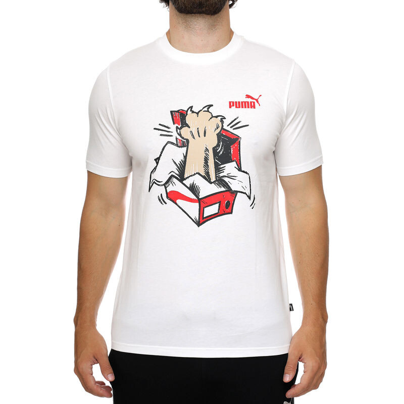 Remera de Hombre Puma Graphics Blanco